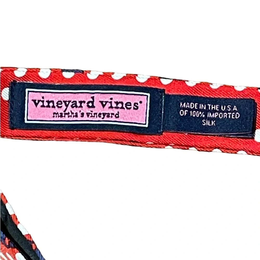 Vineyard Vines Men’s Bow Tie Whales Polka‎ Dots Red White Blue B28
